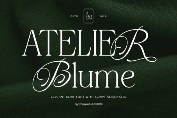 Atelier Blume: A Refined Serif Font That Elevates Small Business Branding