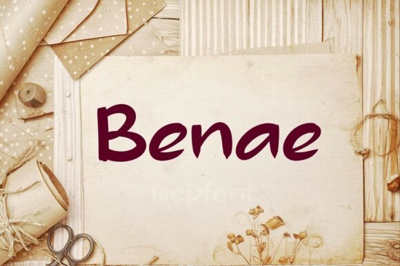 Benae: A Cozy Handwritten Font for Warm Branding and Creative Design