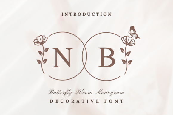 Butterfly Bloom Monogram: A Delicate Serif for Elegant Editorial Design