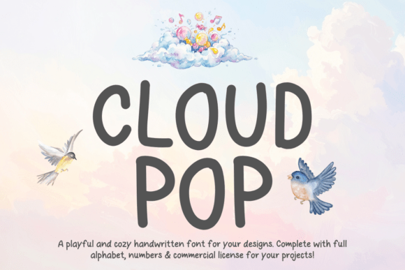Cloud Pop: A Joyful Script Font for Handmade Labels and Creative Packaging