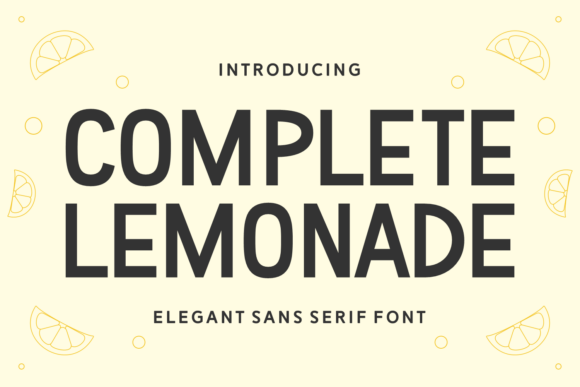 Complete Lemonade: A Fresh Typeface for Modern Editorial Design