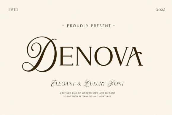 Denova: A Luxurious Serif Font for Timeless Editorial Design