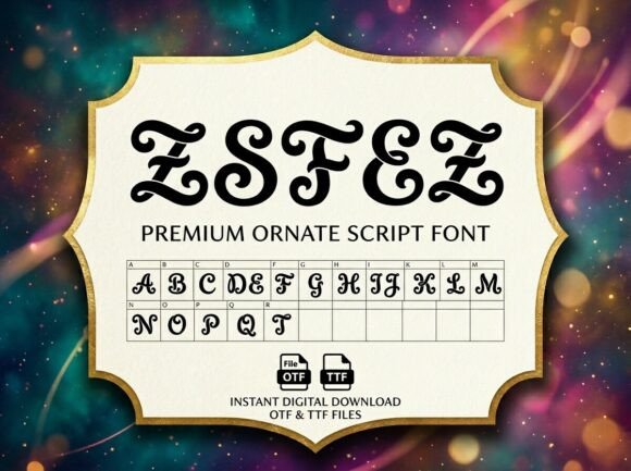 Esfez: A Premium Ornate Script Font for Elegant Editorial Design