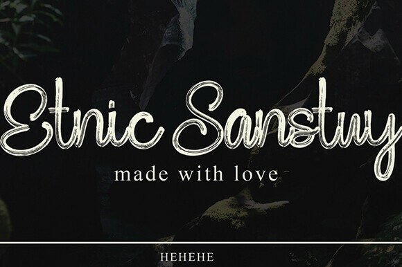 Etnic Sanstuy: A Stylish Handwritten Font for Elegant Web Design