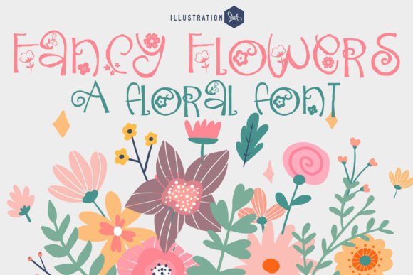 Fancy Flowers Family: A Whimsical Floral Font for Playful Web Design