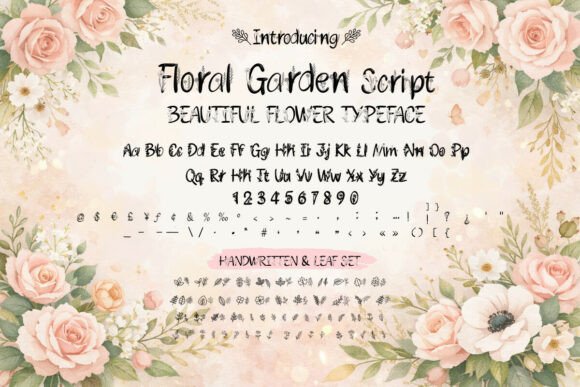 Floral Garden Font: Elevate Your Brand with Handwritten Elegance