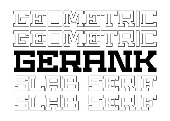 Gerank: A Bold Slab Serif Font for Commanding Campaign Visuals