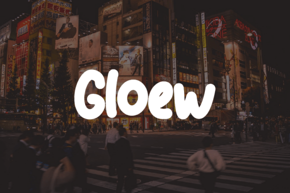 Gloew: A Modern Script Font for Elegant Web Design