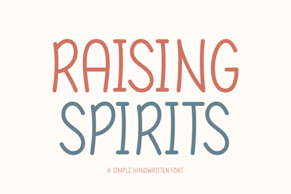 Raising Spirits: A Sweet Handwritten Font for Branding and Business