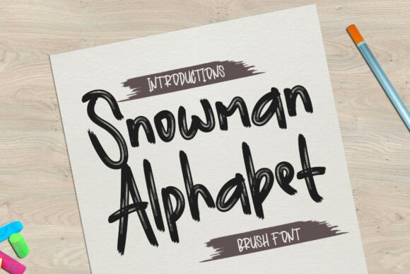 Snowman Alphabet: A Bold Brush Font for Handmade Crafters and Sellers