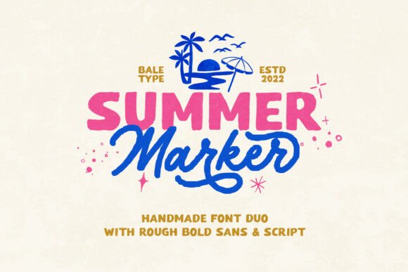 Summer Marker: A Handmade Font Duo for Organic Editorial Design