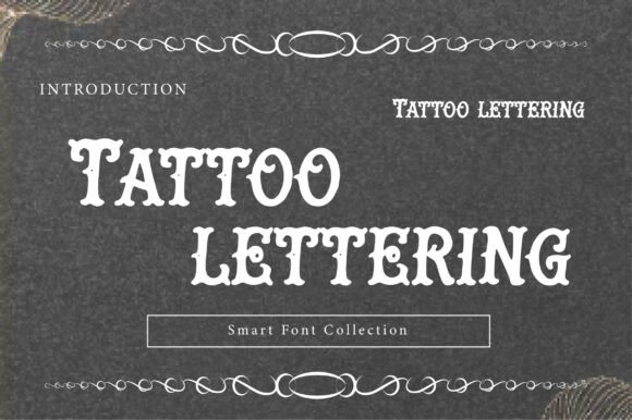Tattoo Lettering: A Bold Serif Font for Handmade Branding and Product Design