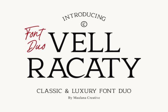 Vell Racaty Font Duo: Elevate Your Brand with Elegant Typography