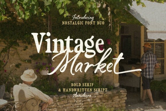 Vintage Market: A Handcrafted Serif Font Duo for Makers and Designers